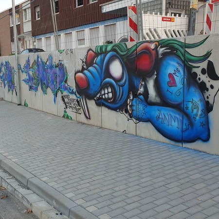 Auch an der Ecke von Daimlerstraße und Niederstraße können Sprayerinnen und Sprayer sich jetzt verewigen. Foto: David Breddin